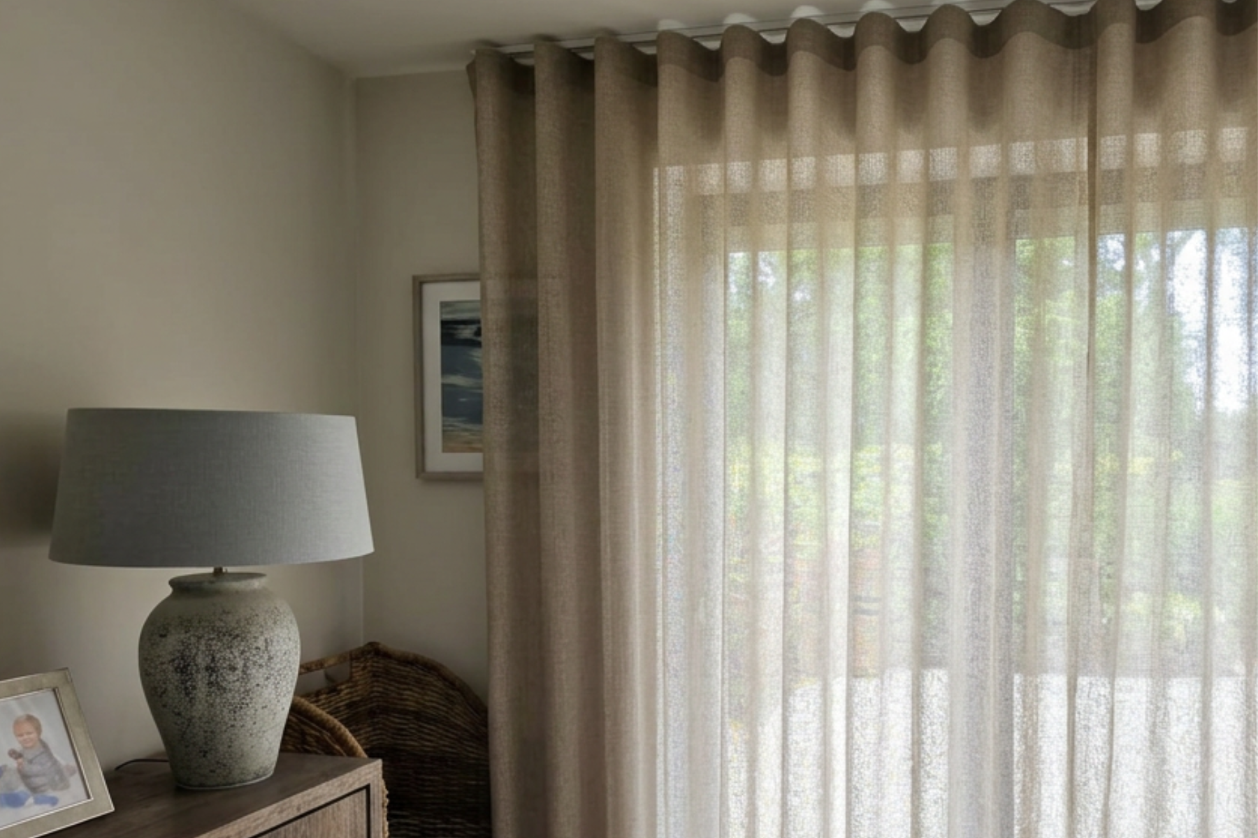 Sue Cardy Ayr Putty Wave Curtains