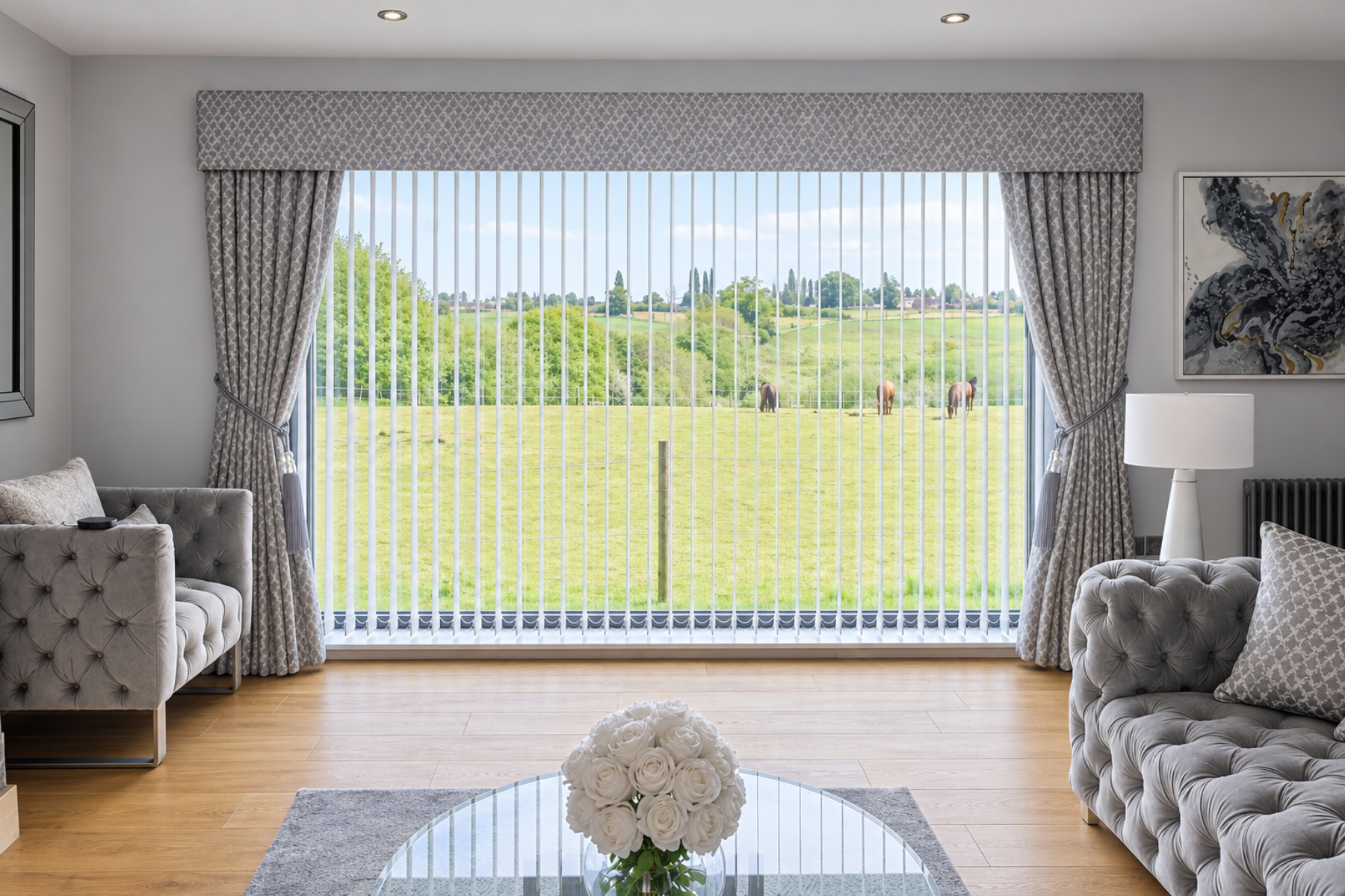 Sue Cardy Living Room Vertical Blinds