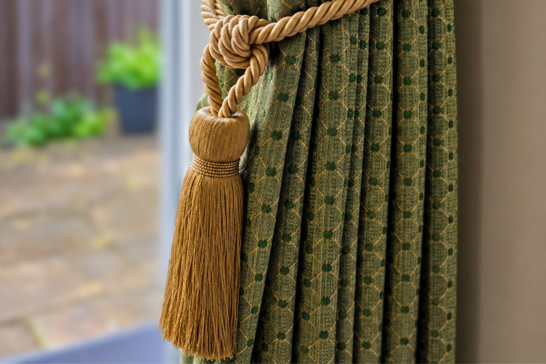 Sue Cardy Curtain Tie Back Golden