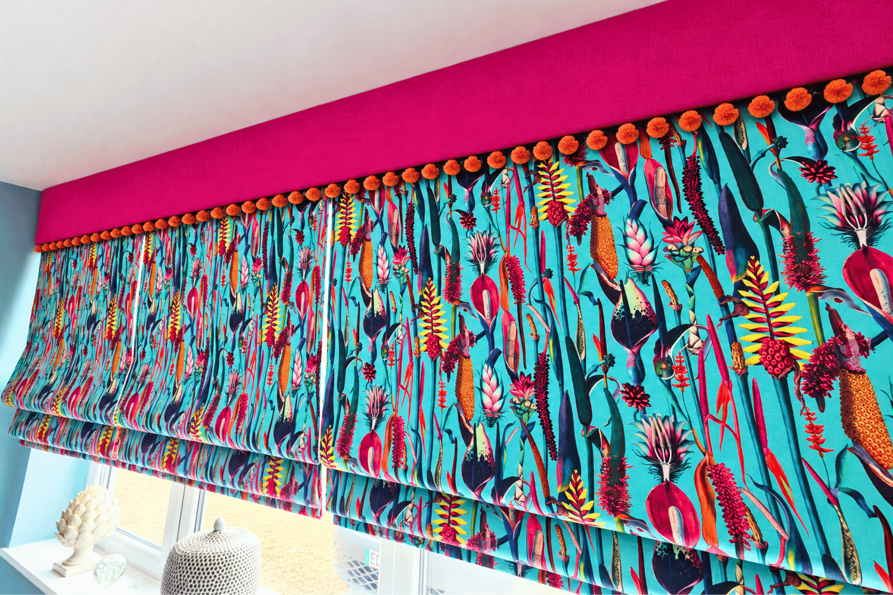 Sue Cardy Motorised Roman Blinds Borneo